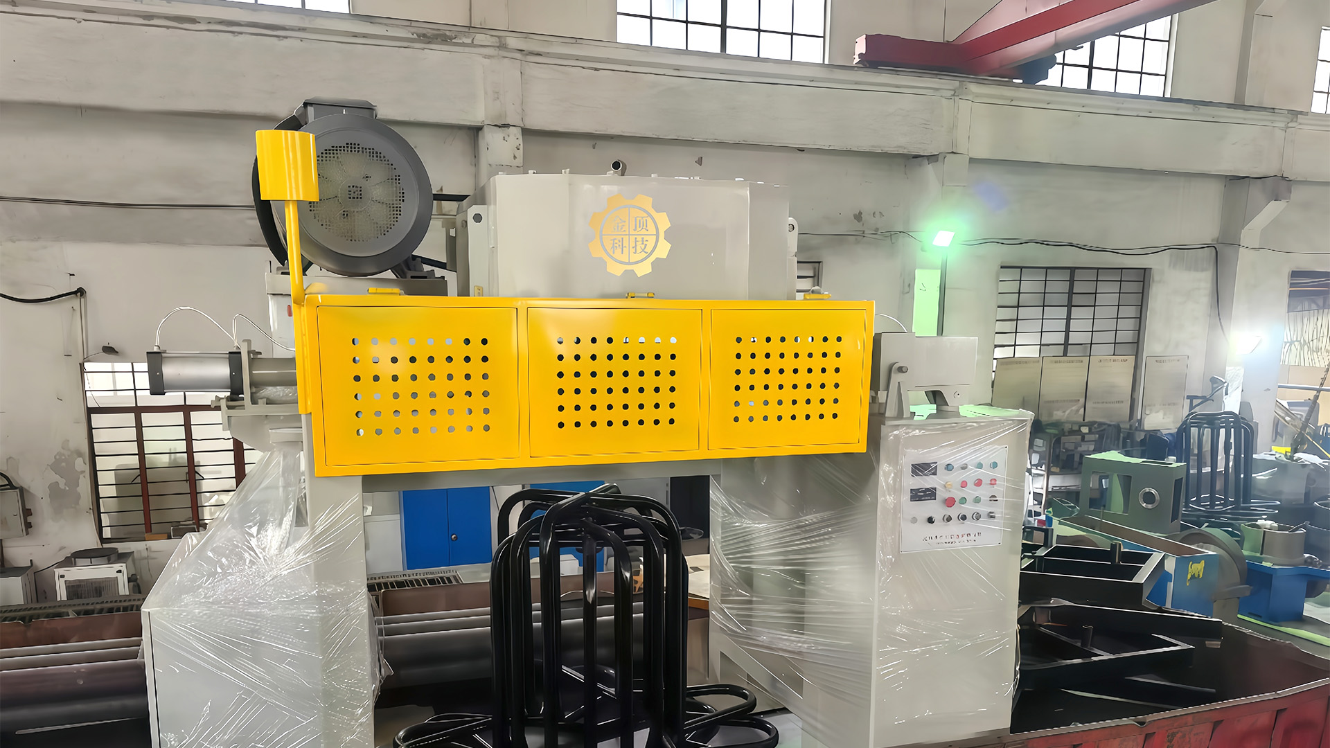 How does the control system of the High-Speed Wire Take-up Machine allow for precise adjustments in winding speed and tension during operation?