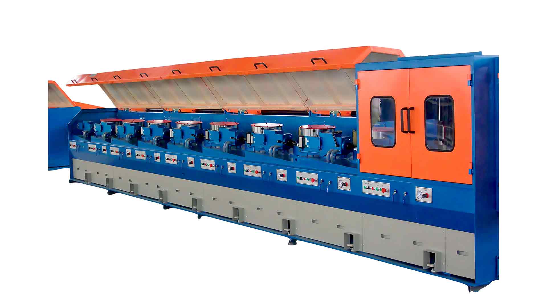 How does the Pulley Wire Drawing Machine manage heat generation during continuous operation?